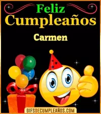 GIF Gif de Feliz Cumpleaños Carmen
